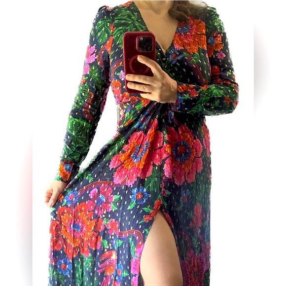 Farm Rio Brazil Floral Dress Sz M - Picture 2 of 5